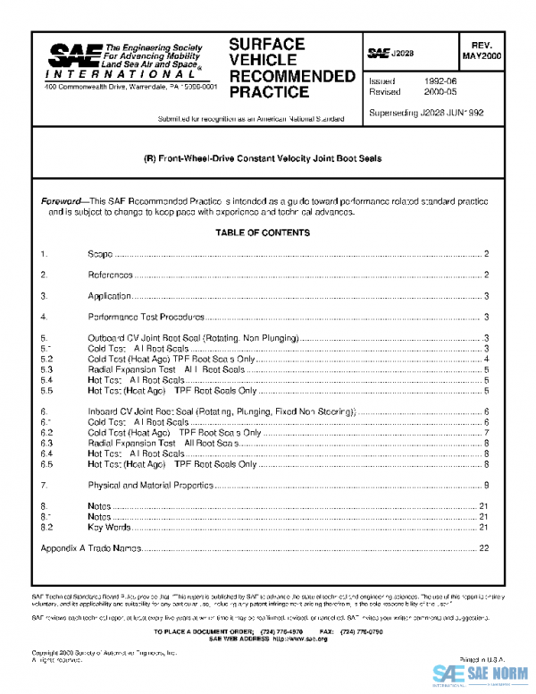 SAE J2028_200005 PDF SAE J2028_200005 PDF