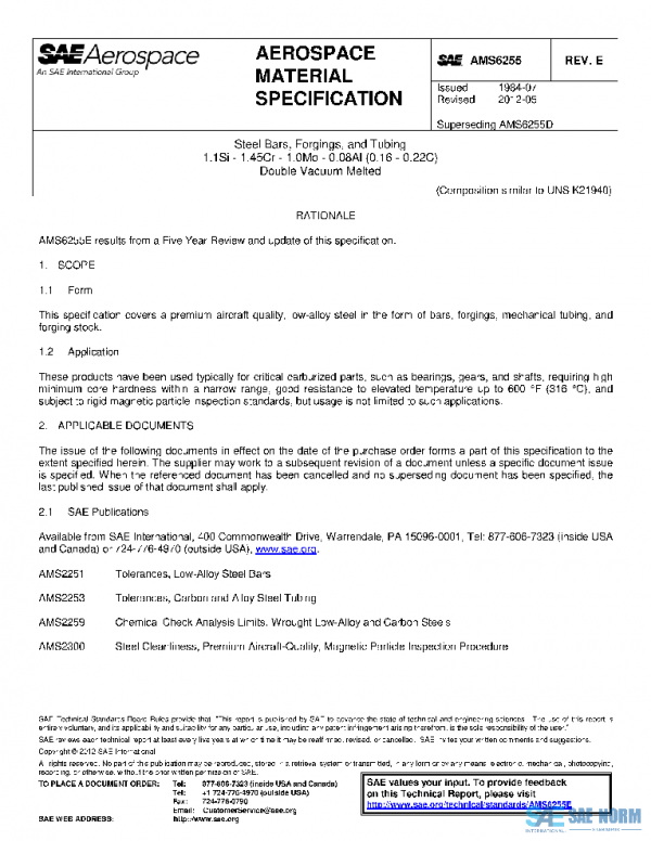 SAE AMS6255E PDF