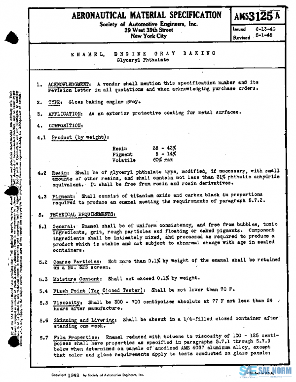 SAE AMS3125A PDF