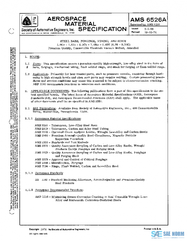 SAE AMS6526A PDF
