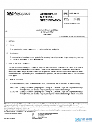 SAE AMS4001H PDF