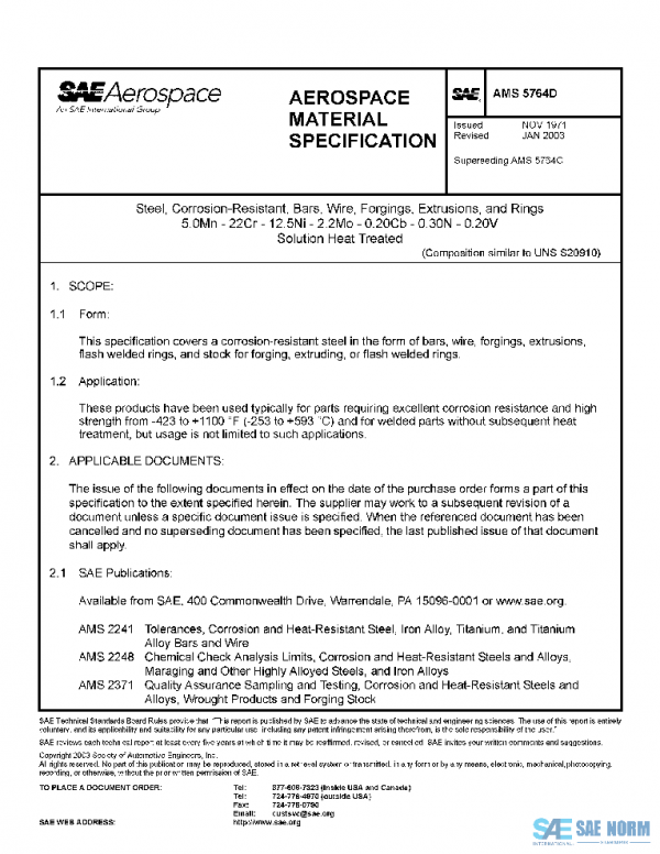 SAE AMS5764D PDF