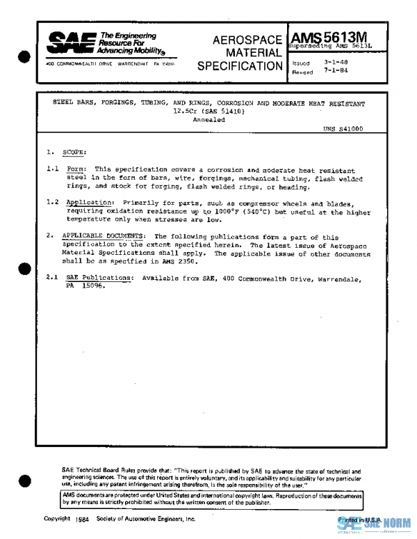 SAE AMS5613M PDF SAE AMS5613M PDF