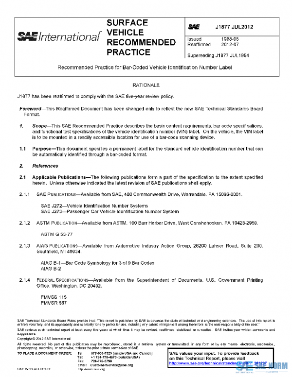 SAE J1877_201207 PDF