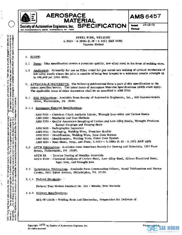 SAE AMS6457 PDF SAE AMS6457 PDF