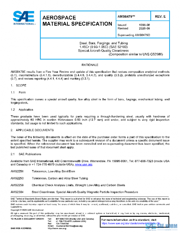 SAE AMS6479E PDF SAE AMS6479E PDF