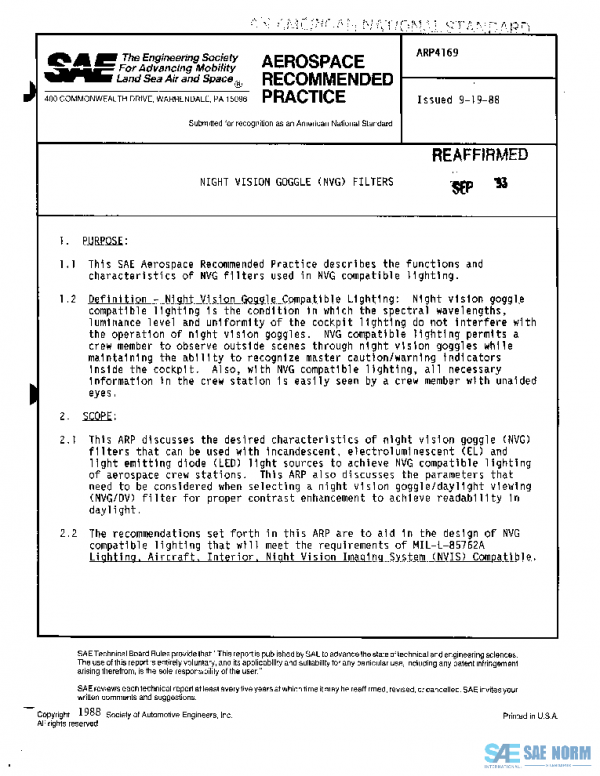 SAE ARP4169 PDF