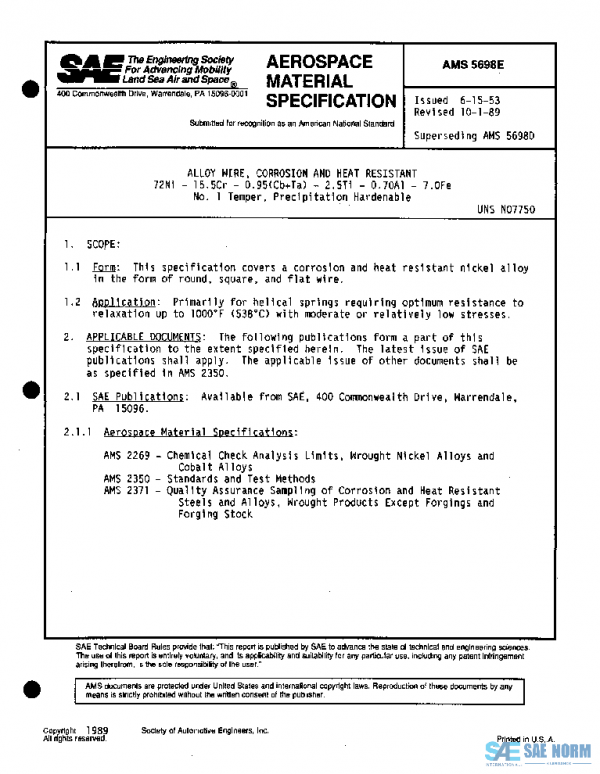 SAE AMS5698E PDF