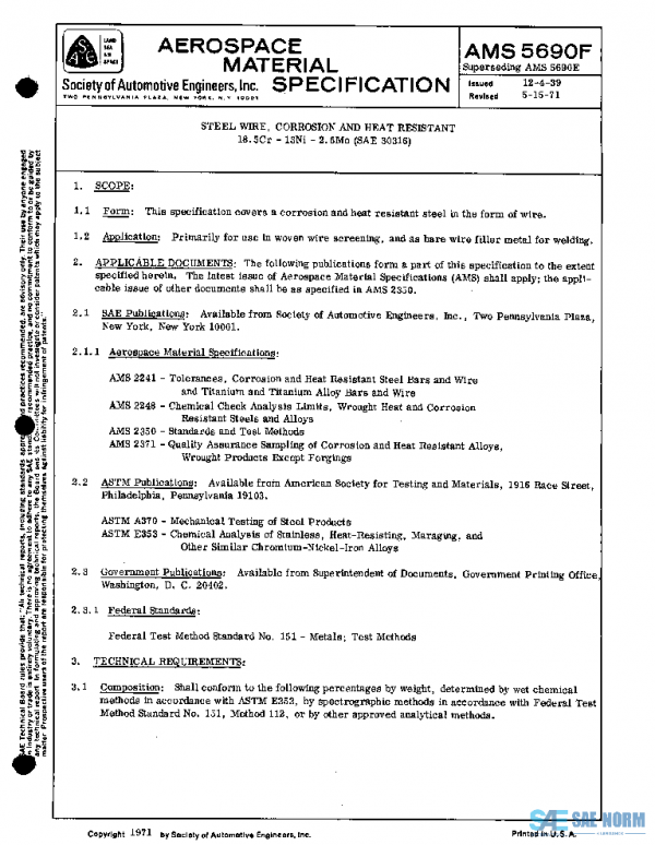 SAE AMS5690F PDF SAE AMS5690F PDF