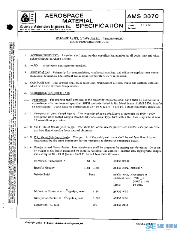 SAE AMS3370 PDF
