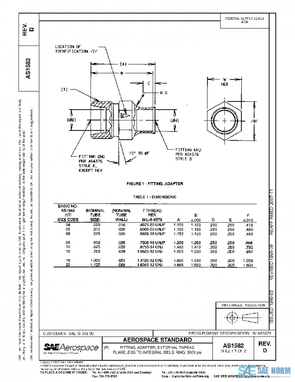 SAE AS1582D PDF SAE AS1582D PDF