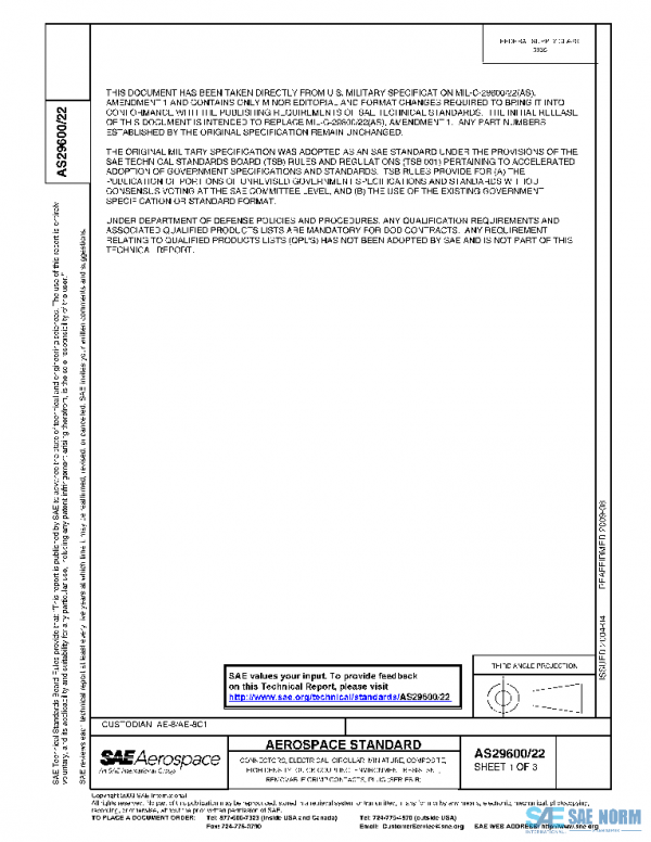 SAE AS29600/22 PDF