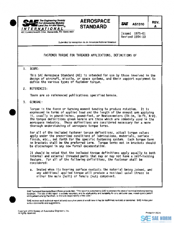 SAE AS1310A PDF