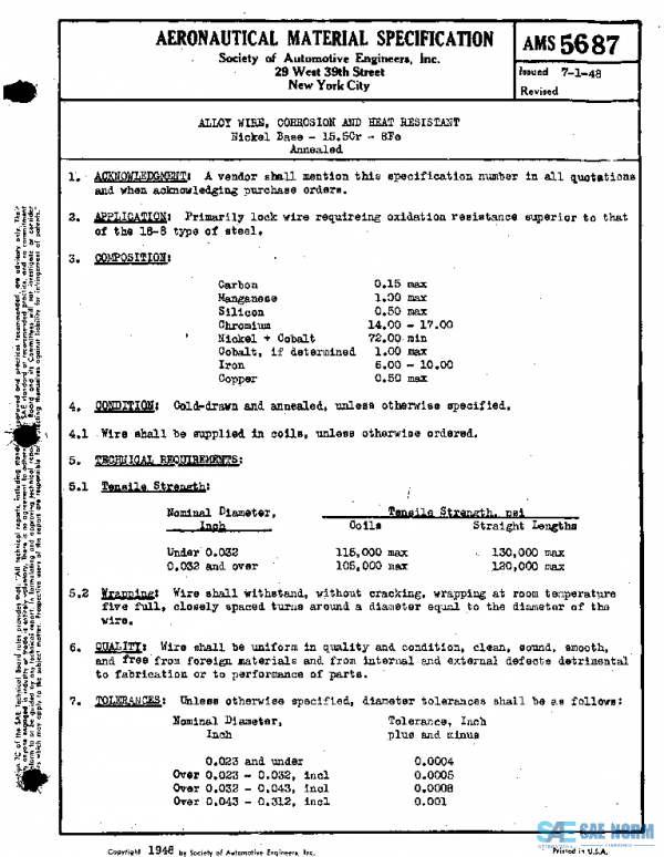 SAE AMS5687 PDF SAE AMS5687 PDF