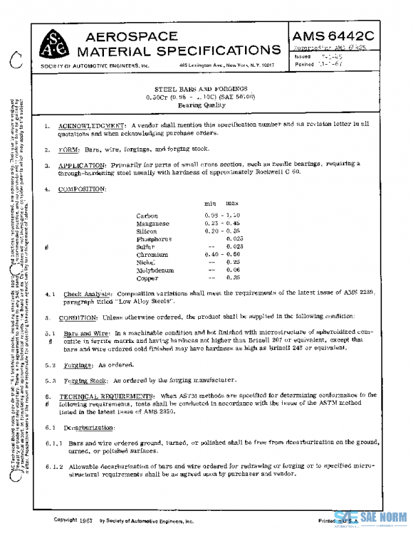 SAE AMS6442C PDF SAE AMS6442C PDF