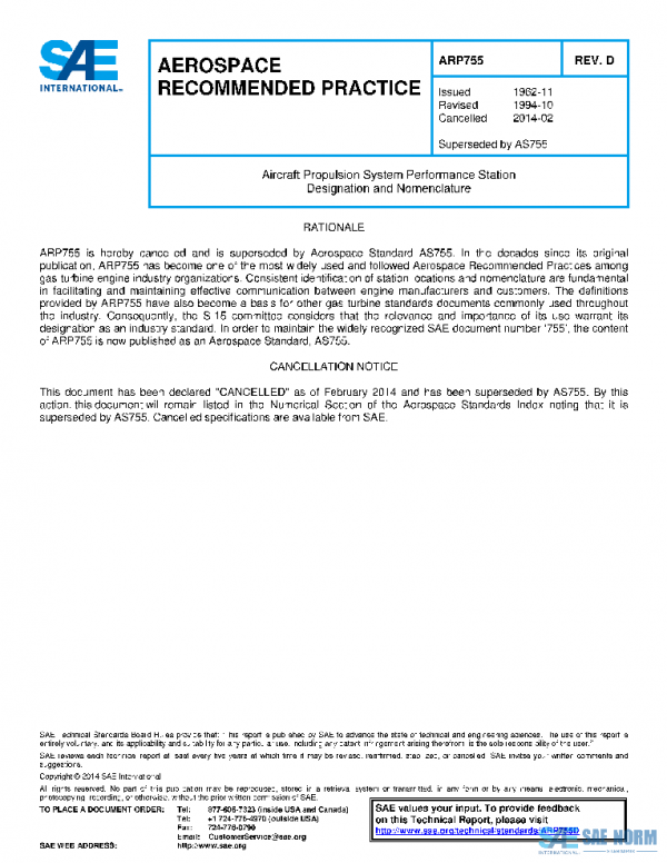 SAE ARP755D PDF