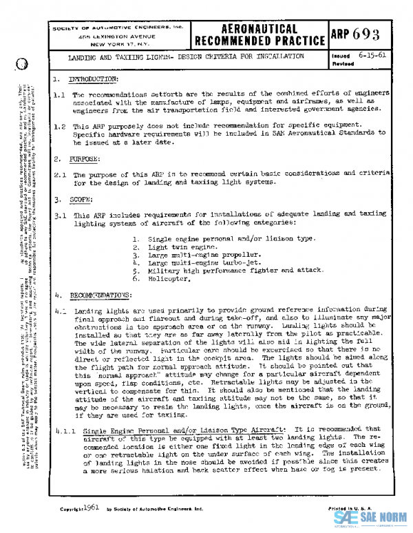 SAE ARP693 PDF SAE ARP693 PDF