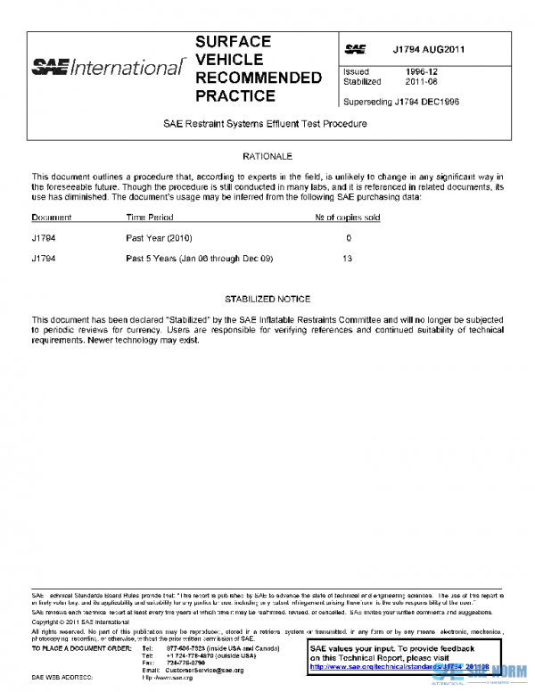 SAE J1794_201108 PDF