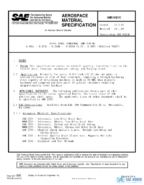 SAE AMS6421C PDF