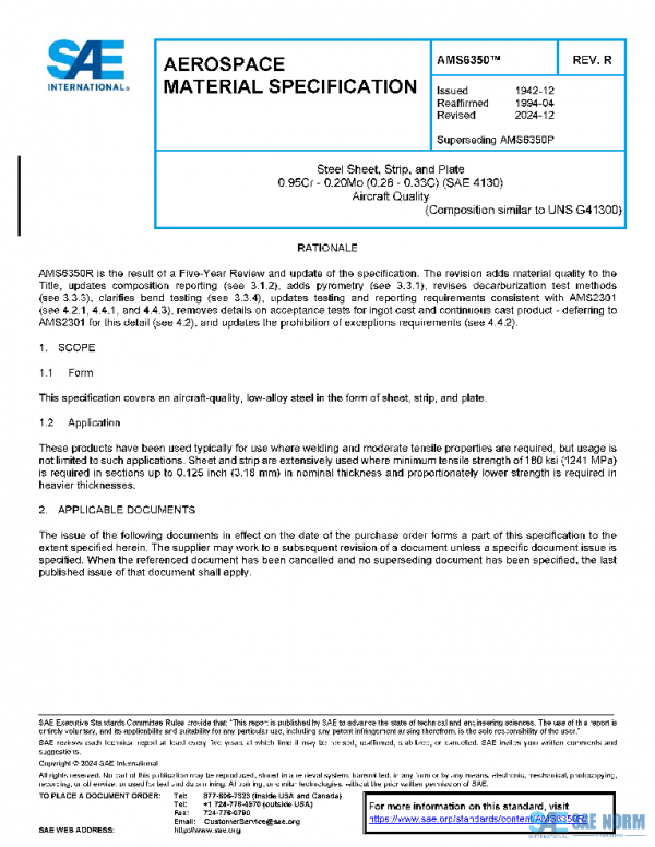 SAE AMS6350R PDF SAE AMS6350R PDF