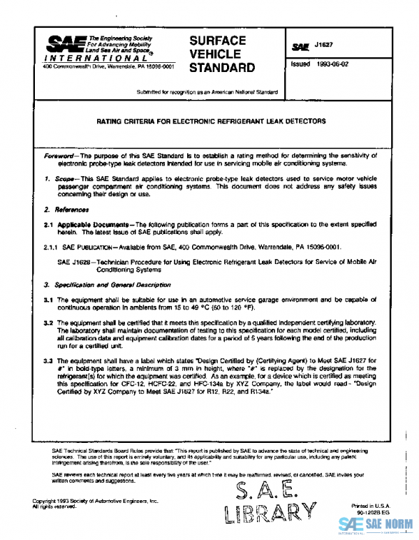 SAE J1627_199306 PDF