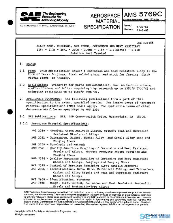 SAE AMS5769C PDF SAE AMS5769C PDF