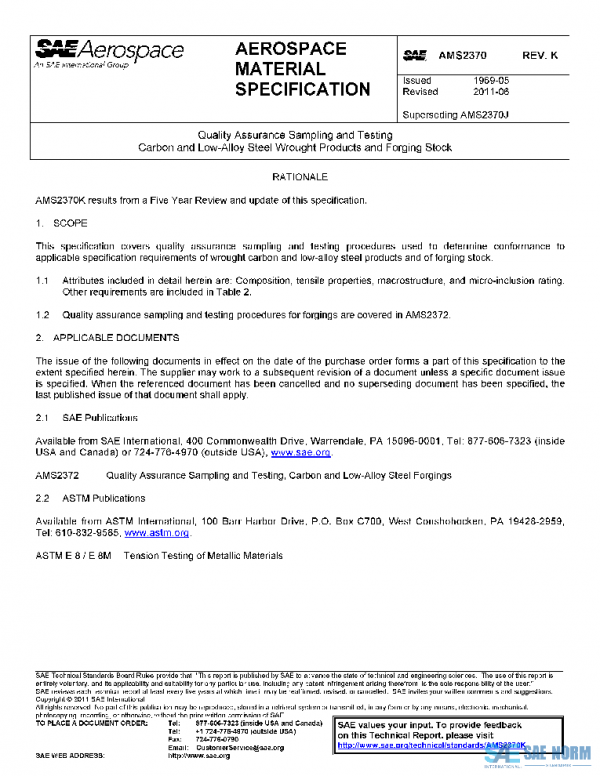 SAE AMS2370K PDF