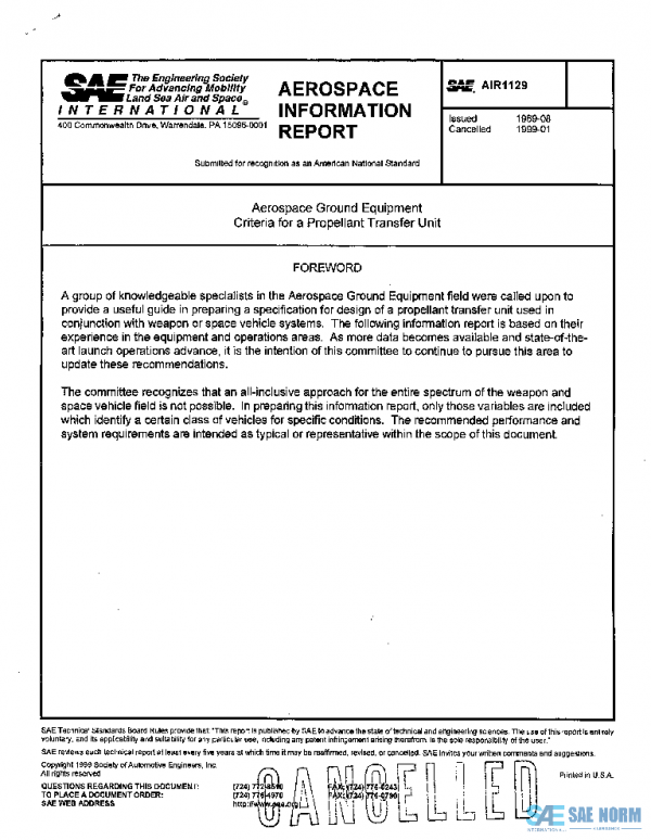 SAE AIR1129 PDF