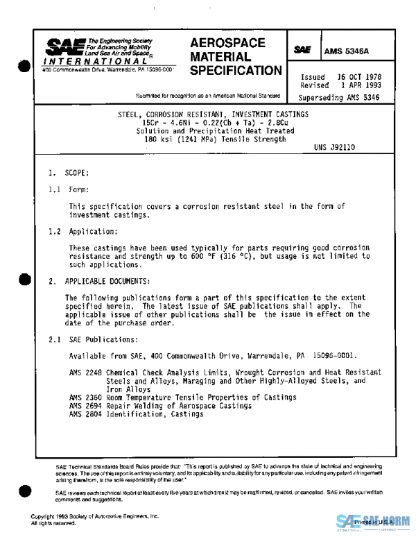 SAE AMS5346A PDF