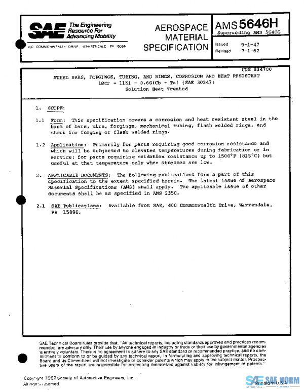 SAE AMS5646H PDF