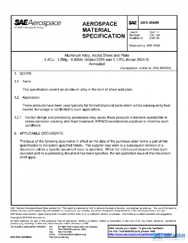 SAE AMS4040M PDF SAE AMS4040M PDF