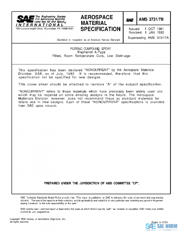 SAE AMS3731/7B PDF SAE AMS3731/7B PDF