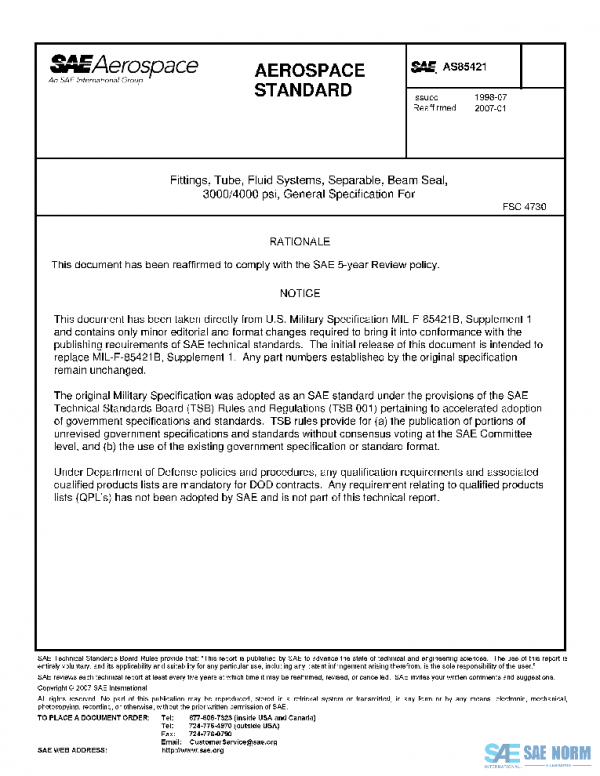 SAE AS85421 PDF