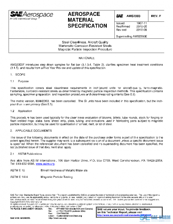 SAE AMS2303F PDF SAE AMS2303F PDF