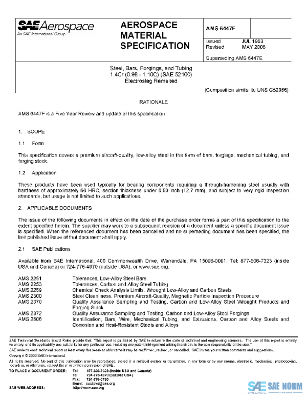 SAE AMS6447F PDF SAE AMS6447F PDF