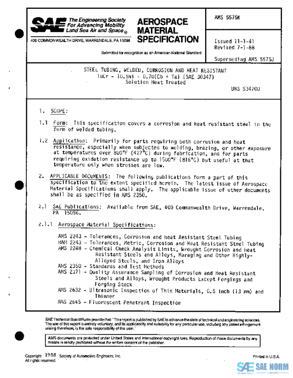 SAE AMS5575K PDF SAE AMS5575K PDF