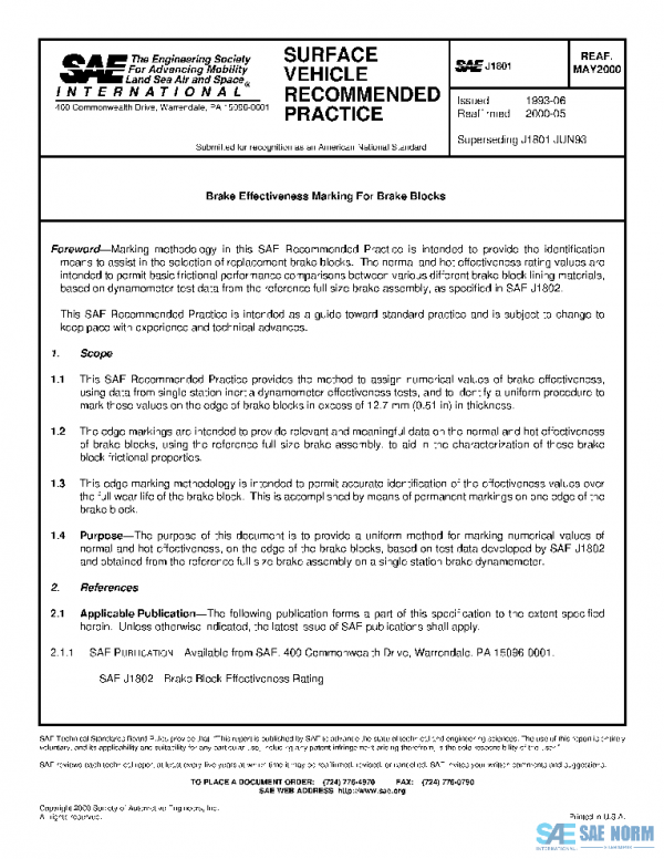 SAE J1801_200005 PDF