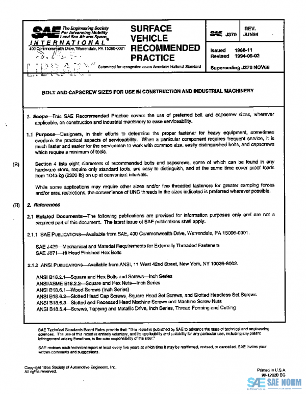 SAE J370_199406 PDF