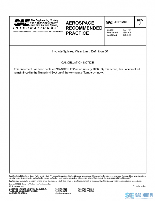 SAE ARP1200A PDF