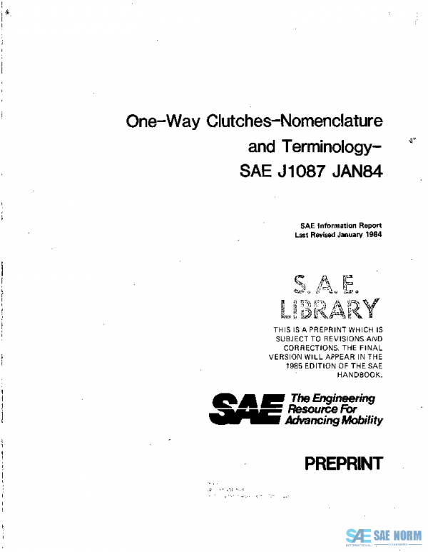 SAE J1087_198401 PDF SAE J1087_198401 PDF