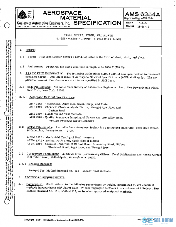 SAE AMS6354A PDF SAE AMS6354A PDF