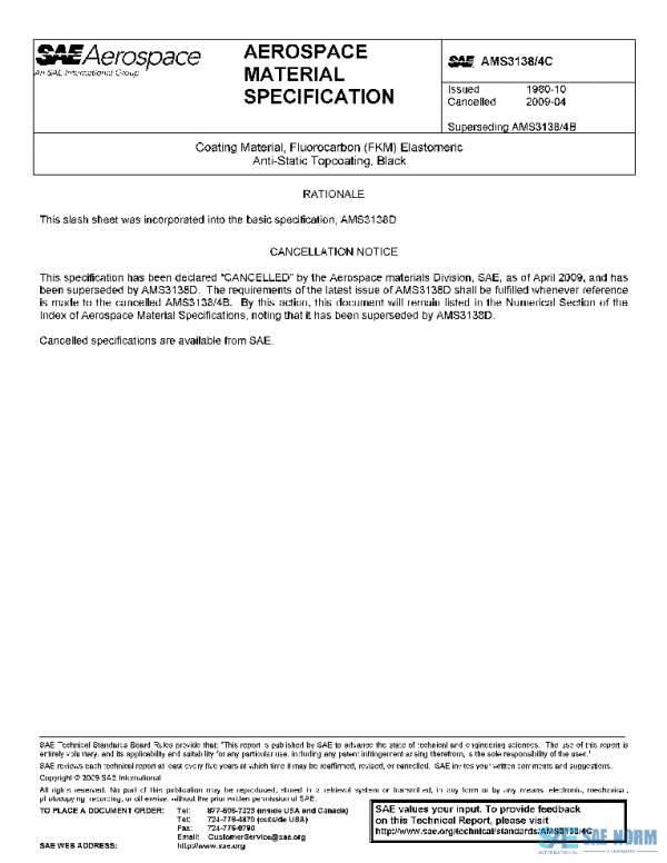 SAE AMS3138/4C PDF SAE AMS3138/4C PDF