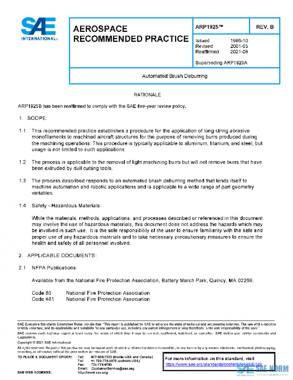 SAE ARP1925B PDF