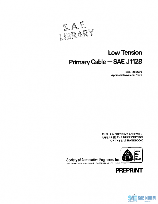 SAE J1128_197511 PDF SAE J1128_197511 PDF
