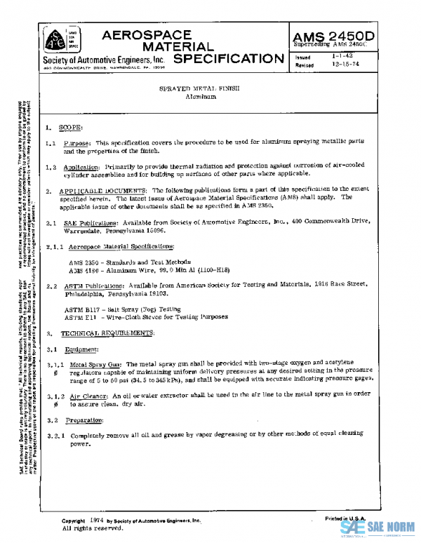 SAE AMS2450D PDF SAE AMS2450D PDF