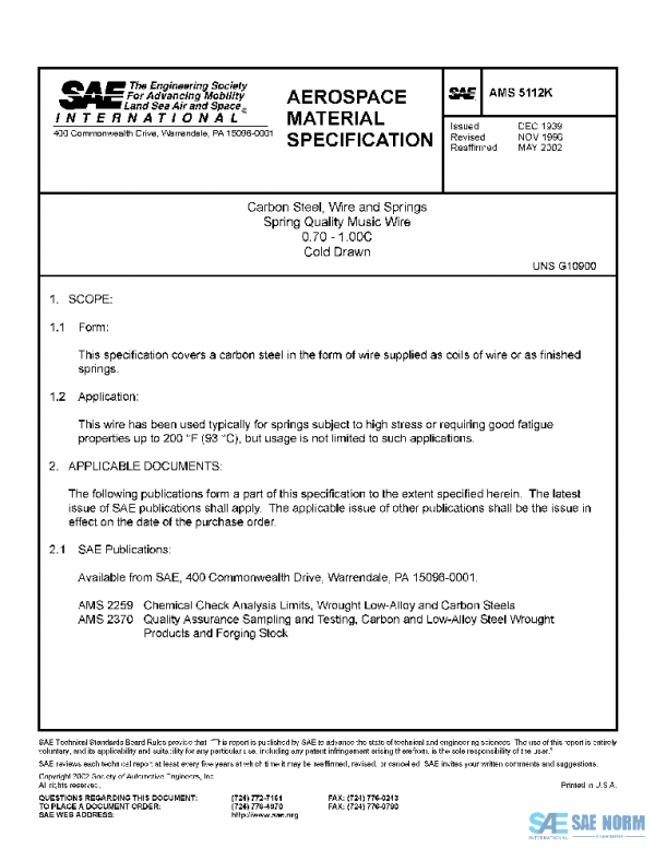 SAE AMS5112K PDF