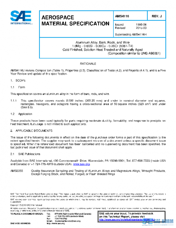 SAE AMS4116J PDF