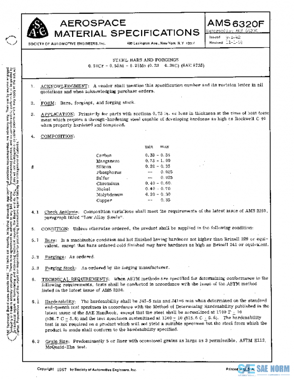 SAE AMS6320F PDF