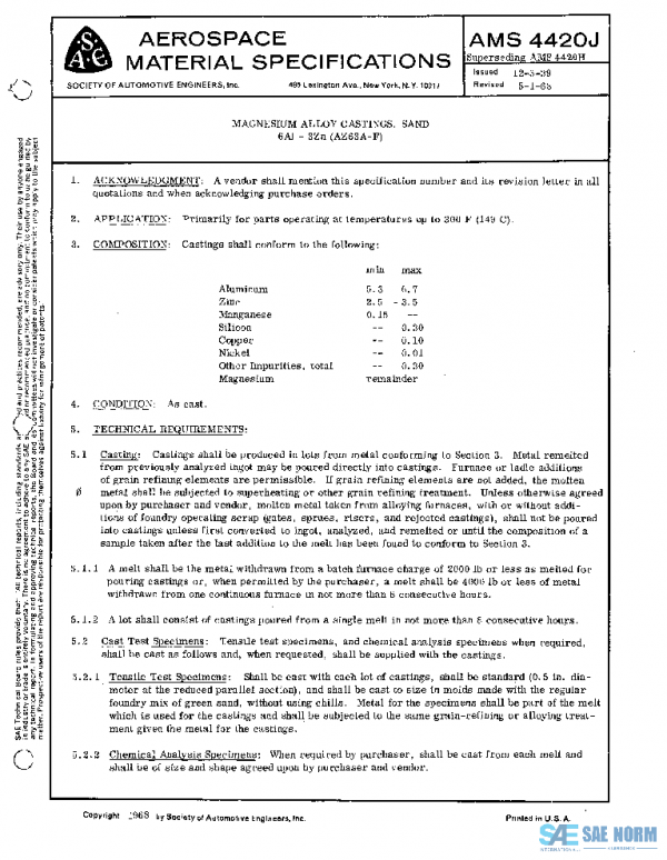 SAE AMS4420J PDF SAE AMS4420J PDF