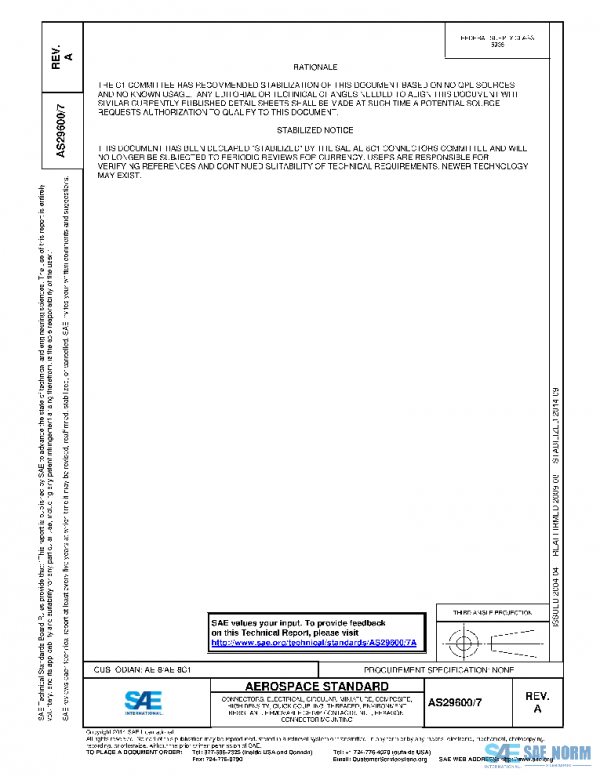 SAE AS29600/7A PDF SAE AS29600/7A PDF